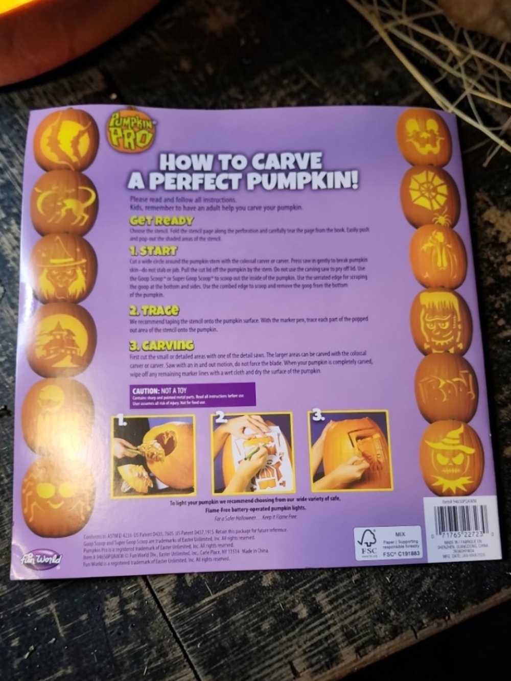 Family Pumpkin Carving Kit - 9 Pcs NIP - Picture 2 of 2